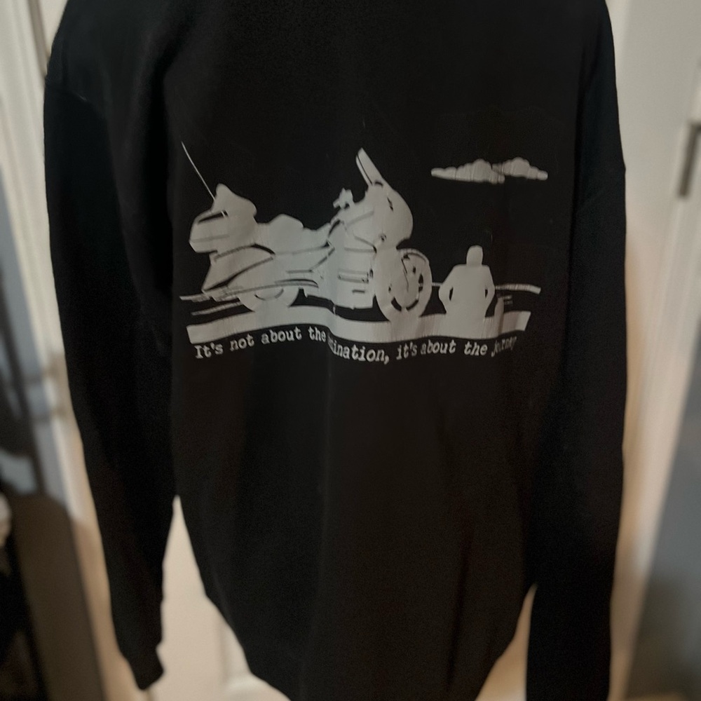 Black Graphic Long Sleeve Shirt